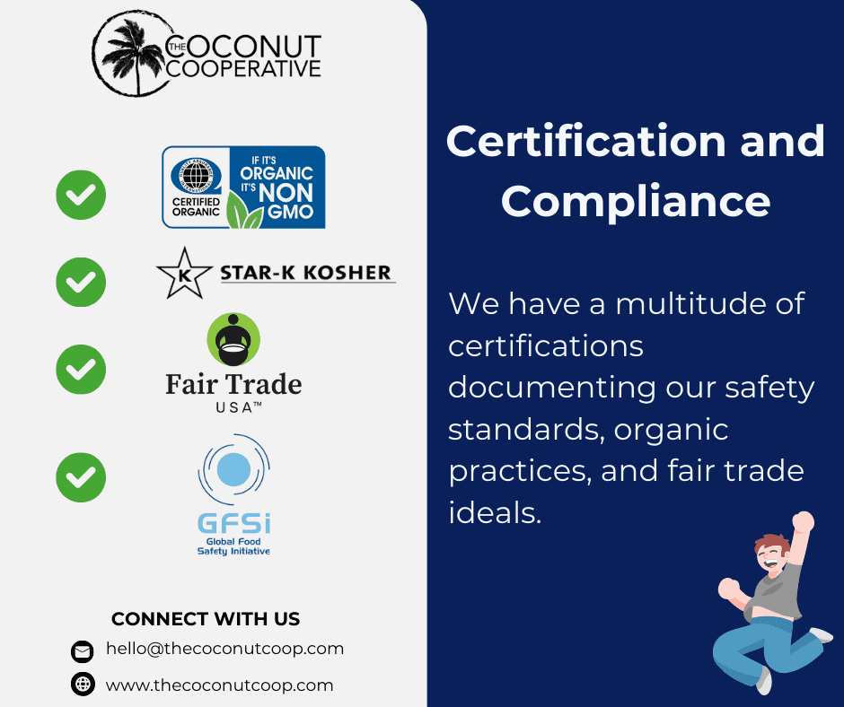Certificate and compliance in the coconut industry - The Coconut Cooperative -