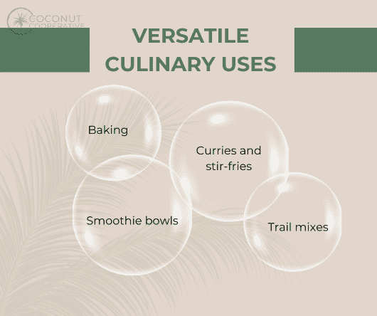 Versatile culinary uses - Bulk coconut flakes supplier - The Coconut Cooperative -