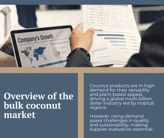 Overview of the bulk coconut market - All organic products - The Coconut Cooperative -