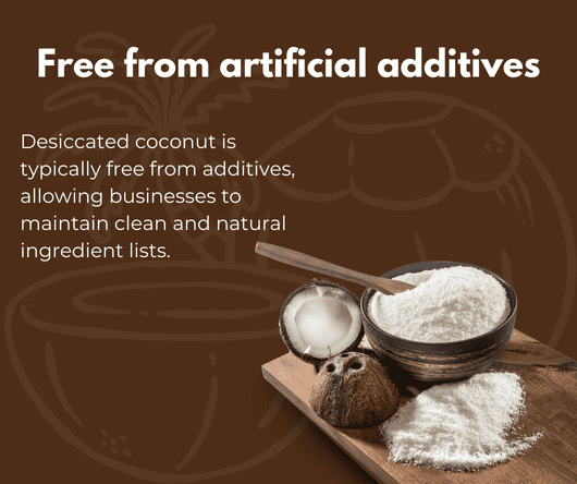 TCC desiccated coconut is free from artificial additives - The Coconut Cooperative -