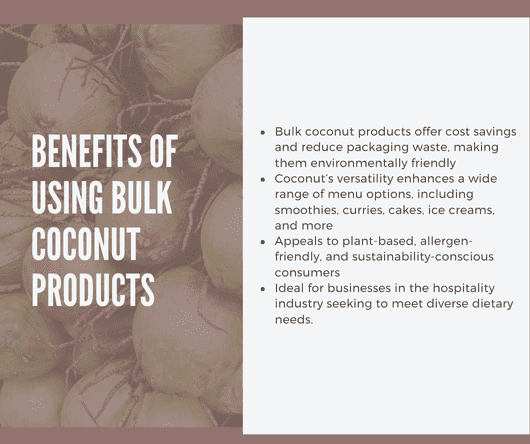 What are the benefits of using bulk coconut products? - The Coconut Cooperative -