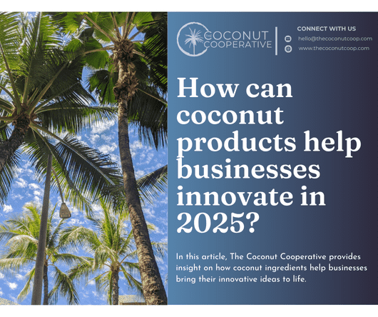 How can coconut products help businesses innovate in 2025?