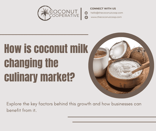 How is coconut milk changing the culinary market?