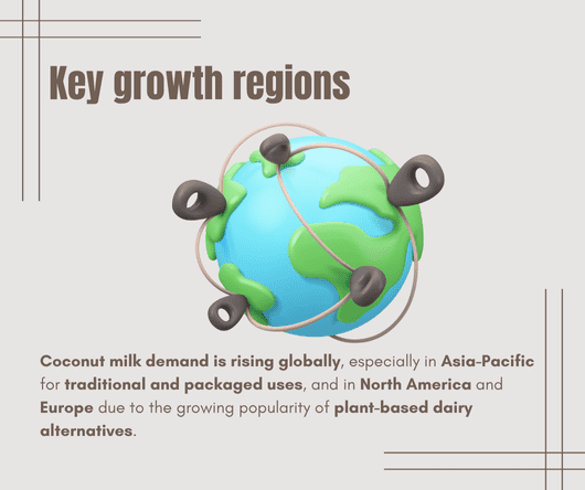 Key growth regions for coconut milk - The Coconut Cooperative -