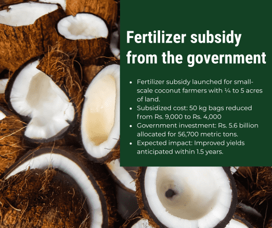 Fertilizer subsidy from the government for small-scale coconut farmers - The Coconut Cooperative -