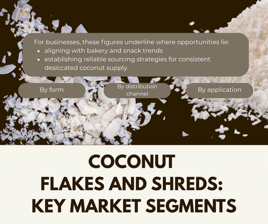 Key coconut flakes and coconut shreds market segments - The Coconut Cooperative -