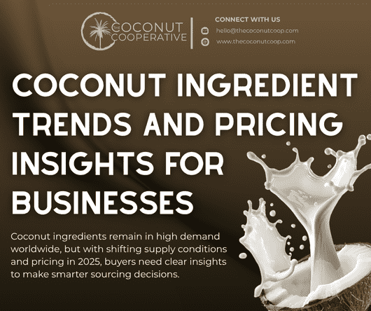Coconut ingredient trends and pricing insights for businesses