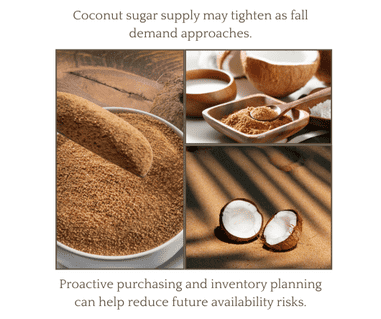 Coconut sugar supply may tighten before the fall season - The Coconut Cooperative -
