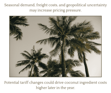 Factors that could increase coconut ingredient costs - The Coconut Cooperative -